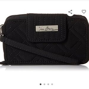 Vera Bradley Black Wristlet 5.5"x3"